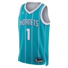 NBA LaMelo Ball Charlotte Hornets Jordan Brand Unisex Swingman Jersey - Icon Edition - Teal on sale