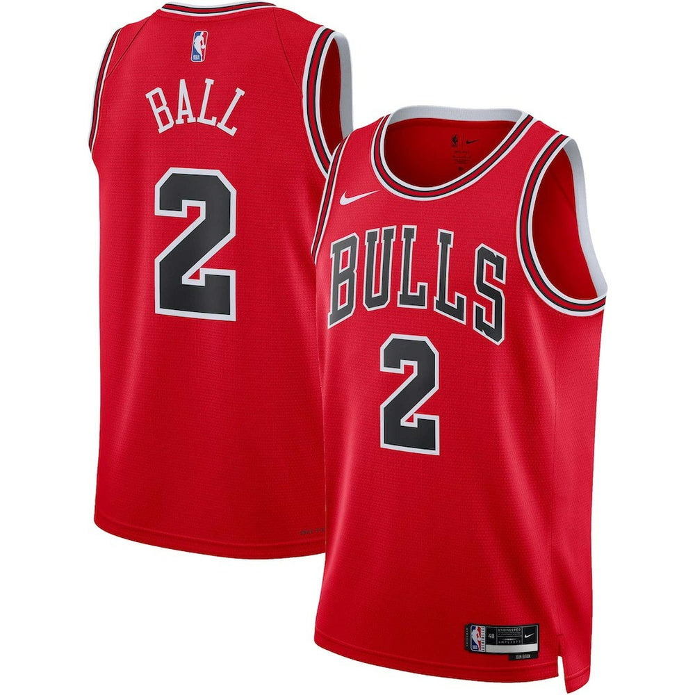 NBA Lonzo Ball Chicago Bulls Unisex Swingman Jersey sale - Icon Editi- Red