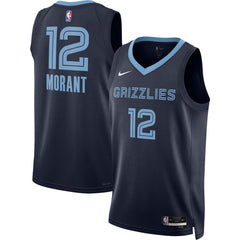 NBA Ja Morant Memphis Grizzlies Unisex Swingman Jersey - Icon Edition - Navy