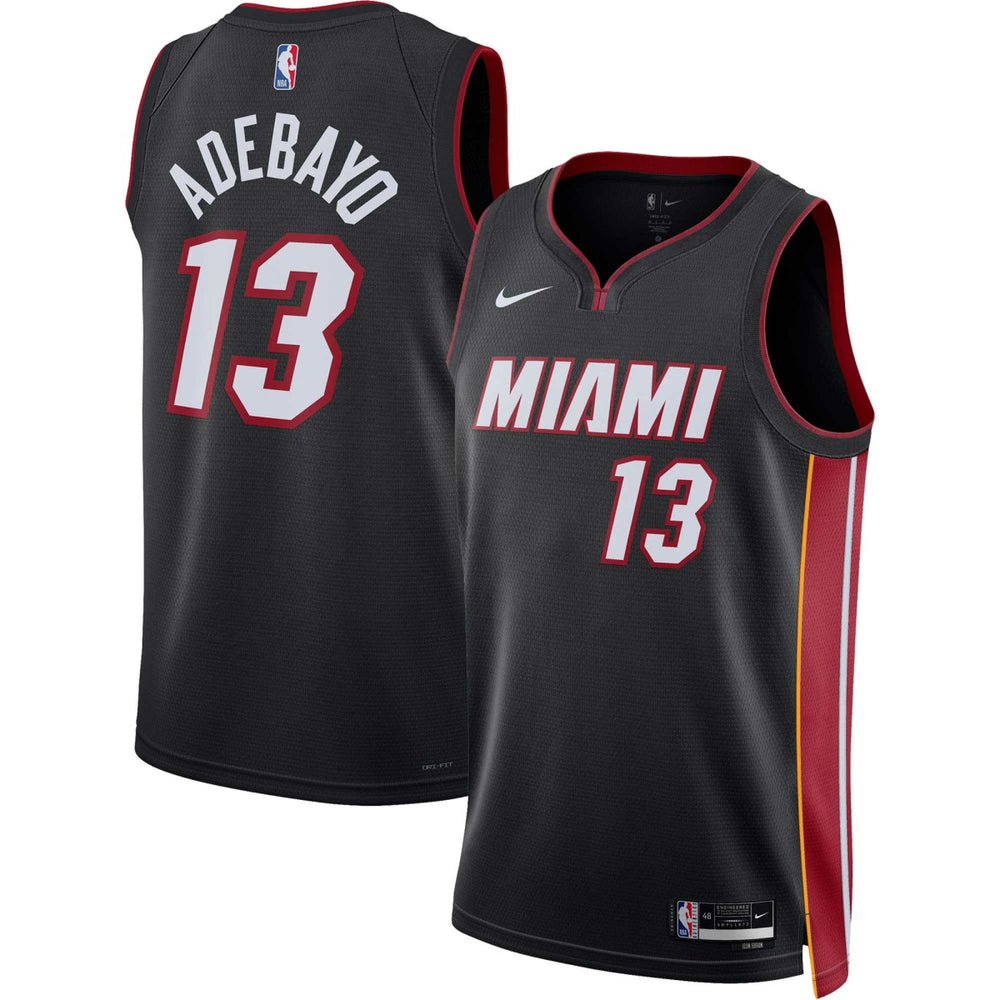 NBA Bam Adebayo Miami Heat Unisex Swingman Jersey - Icon Edition - Black