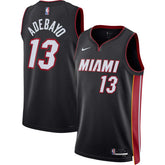 NBA Bam Adebayo Miami Heat Unisex Swingman Jersey - Icon Edition - Black