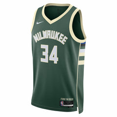 NBA Giannis Antetokounmpo Milwaukee Bucks Unisex Swingman Jersey - Icon Edition - Hunter Green