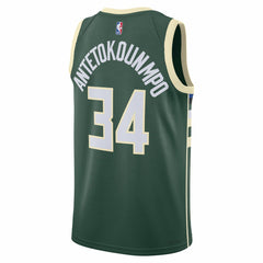NBA Giannis Antetokounmpo Milwaukee Bucks Unisex Swingman Jersey - Icon Edition - Hunter Green