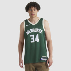 NBA Giannis Antetokounmpo Milwaukee Bucks Unisex Swingman Jersey - Icon Edition - Hunter Green