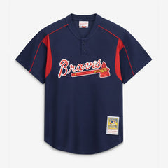 MLB Chipper Jones Atlanta Braves Mitchell & Ness Authentic Batting Practice Jersey - Navy