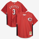 MLB Ken Griffey Jr. Cincinnati Reds Mitchell & Ness Authentic Batting Practice Jersey - Red