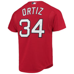 MLB David Ortiz Boston Red Sox Mitchell & Ness Cooperstown Collection Mesh Batting Practice Button-Up Jersey - Red