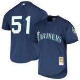 MLB Ichiro Suzuki Seattle Mariners Mitchell & Ness Authentic Batting Practice Jersey - Navy