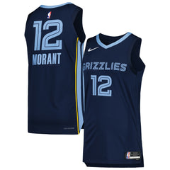 NBA Ja Morant Memphis Grizzlies Authentic Jersey - Icon Edition - Navy