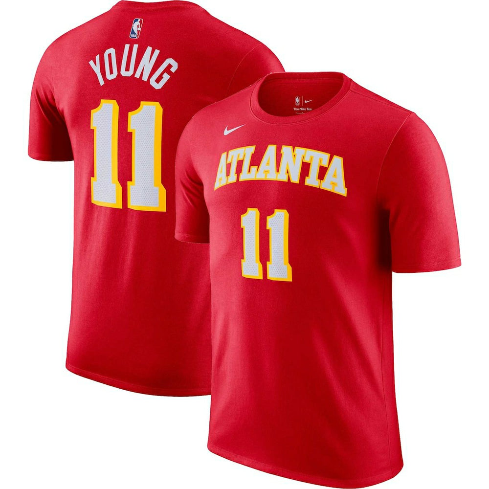Trae Young Atlanta Hawks Icon 2022/23 Name & Number T-Shirt Red