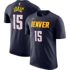 Nikola Jokic Denver Nuggets Icon 2022/23 Name & Number T-Shirt Navy