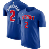 Cade Cunningham Detroit Pistons Icon 2022/23 Name & Number T-Shirt Blue