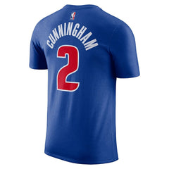 Cade Cunningham Detroit Pistons Icon 2022/23 Name & Number T-Shirt Blue