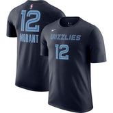 Ja Morant Memphis Grizzlies Icon 2022/23 Name & Number T-Shirt Navy