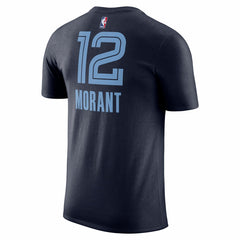 Ja Morant Memphis Grizzlies Icon 2022/23 Name & Number T-Shirt Navy