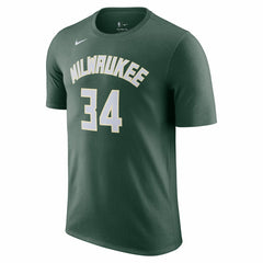 Giannis Antetokounmpo Milwaukee Bucks Icon 2022/23 Name & Number T-Shirt Hunter Green