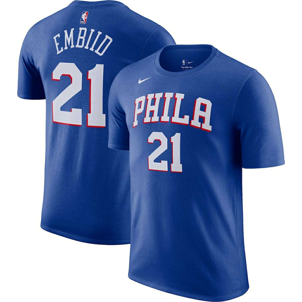 Joel Embiid Philadelphia 76ers Icon 2022/23 Name & Number T-Shirt Royal