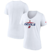 NHL New Jersey Devils Fanatics Women's Special Edition V-Neck T-Shirt - White