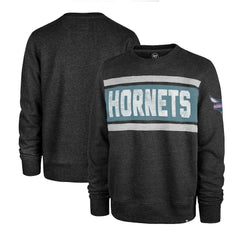 Charlotte Hornets '47 Tribeca Emerson Pullover Sweatshirt Heather Black