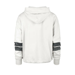 Brooklyn Nets '47 Women's Emerson Stripe Cropped Pullover Hoodie Cream