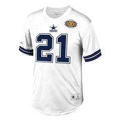 Deion Sanders Dallas Cowboys Retired Player Name & Number Mesh Top White