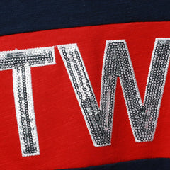 Minnesota Twins Touch Women's Lead Off Notch Neck T-Shirt - Navy/Red T-shirts