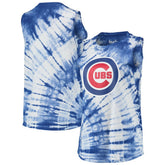 Chicago Cubs Touch Women's Money Ball Tie-Dye Tank Top - Royal Tanks