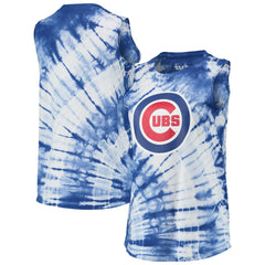 Chicago Cubs Touch Women's Money Ball Tie-Dye Tank Top - Royal Tanks