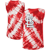 St. Louis Cardinals Touch Women's Money Ball Tie-Dye Tank Top - Red Tanks
