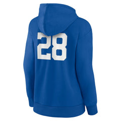 Jonathan Taylor Indianapolis Colts Women's Player Icon Name & Number V-Neck Pullover Hoodie Royal