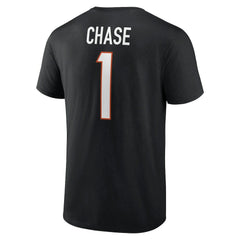 Ja'Marr Chase Cincinnati Bengals Player Icon Name & Number T-Shirt Black