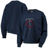 Minnesota Twins DKNY Sport Women's Carrie Pullover Sweatshirt - Navy Pullover