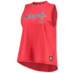 Los Angeles Angels DKNY Sport Women's Marcie Tank Top - Red Tanks