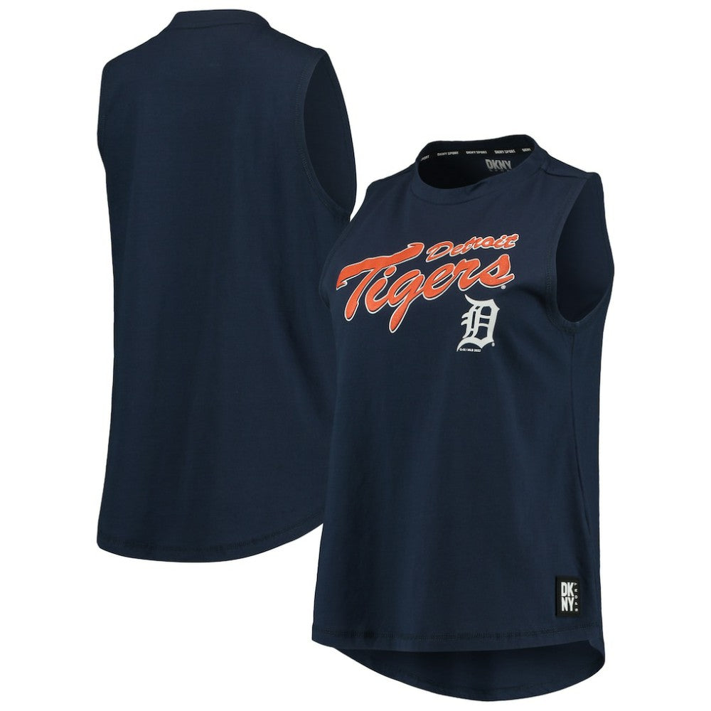 Detroit Tigers DKNY Sport Women's Marcie Tank Top - Navy Tanks