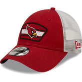 Arizona Cardinals New Era Logo Patch Trucker 9FORTY Snapback Hat Cardinal/White