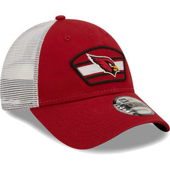 Arizona Cardinals New Era Logo Patch Trucker 9FORTY Snapback Hat Cardinal/White