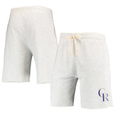 Colorado Rockies Concepts Sport Mainstream Terry Tri-Blend Shorts - Oatmeal Shorts
