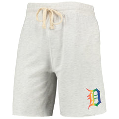 Detroit Tigers Concepts Sport Mainstream Logo Terry Tri-Blend Shorts - Oatmeal Shorts