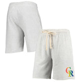 Colorado Rockies Concepts Sport Mainstream Logo Terry Tri-Blend Shorts - Oatmeal Shorts