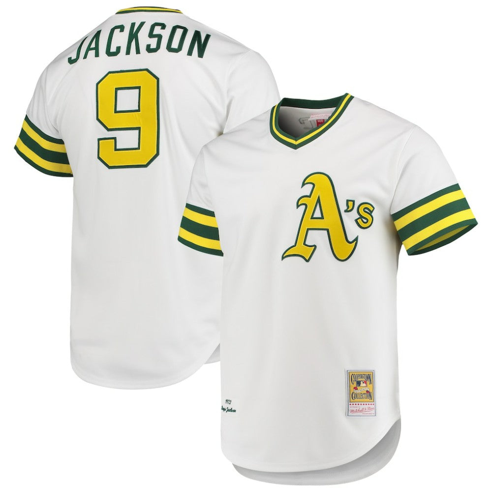 MLB Reggie Jackson Athletics Mitchell & Ness 1972 Cooperstown Collection Authentic Jersey - White