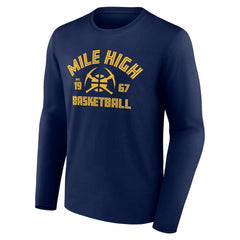 Denver Nuggets Tip-Off Long Sleeve T-Shirt Navy