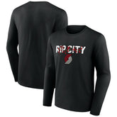 Portland Trail Blazers Tip-Off Long Sleeve T-Shirt Black