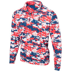 Los Angeles Angels Digital Camo Performance Quarter-Zip Pullover Jacket - Red Jackets