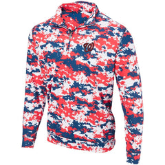 Washington Nationals Digital Camo Performance Quarter-Zip Pullover Jacket - Red Jackets