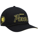 Indiana Pacers '47 Crosstown Script Hitch Snapback Hat Black