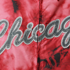 Chicago Bulls Women's Galaxy Sublimated Windbreaker Pullover Full-Zip Hoodie Red