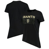San Francisco Giants Levelwear Women's Birch Delta Asymmetrical T-Shirt - Black T-shirts