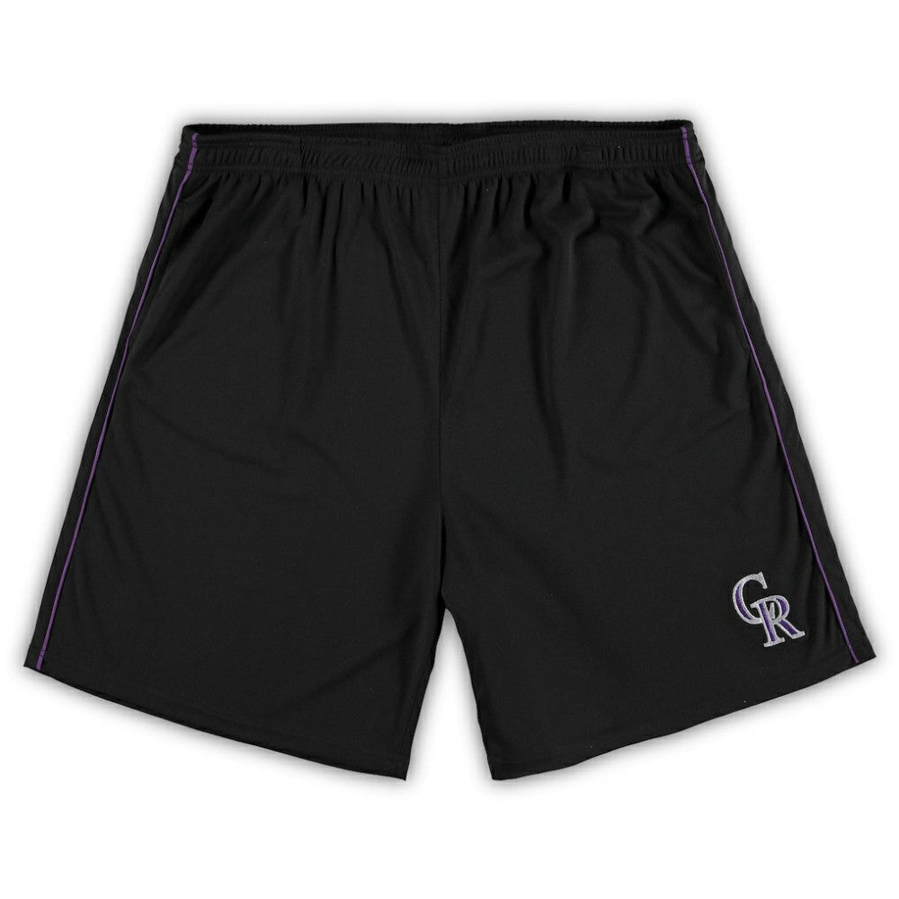 Colorado Rockies Big & Tall Mesh Shorts - Black Shorts