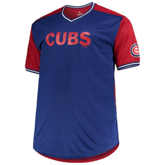 Chicago Cubs Solid V-Neck T-Shirt - Royal/Red T-shirts