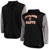 San Francisco Giants Big & Tall Wordmark Club Pullover Hoodie - Black/Heathered Black Hoodies
